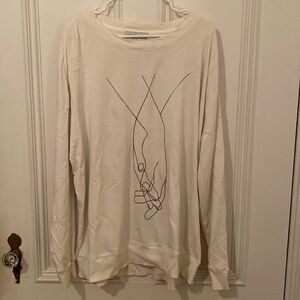 Wildfox Take My Hand Road-trip Sweatshirt in Vanilla